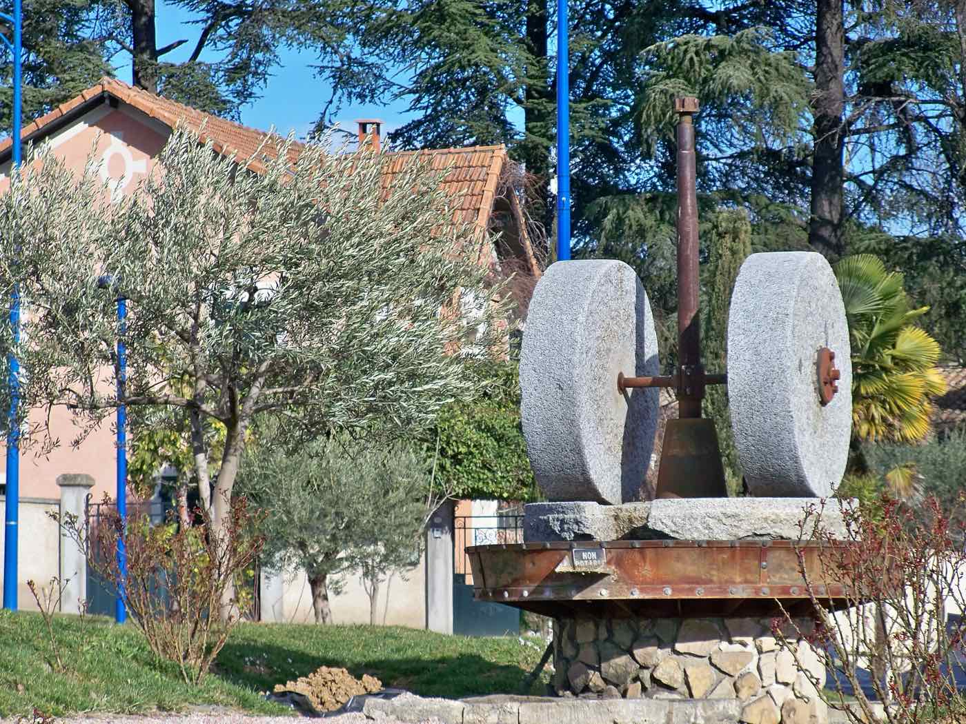 Millstones of an old olive mill